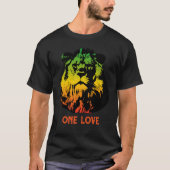 T-shirt Lion de Juda un amour Rastafari (Devant)