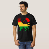T-shirt Lion de judah - Couleurs de Jamaïque (Devant entier)