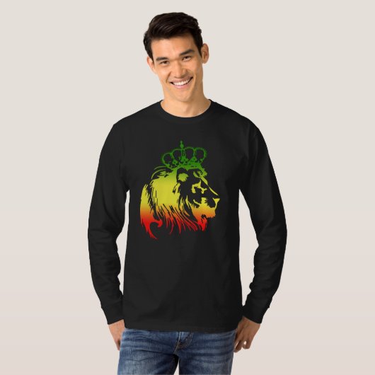 T-shirt Lion De Judah - Rasta (Devant entier)