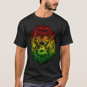 T-shirt Lion de Judah Rastafarien Lion Éthiopien Reggaeton