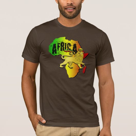 T-shirt Lion de l'Afrique de reggae de lion de Zion (Devant)
