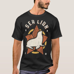T-shirt Lion de mer Vintage Retro Classic Animal