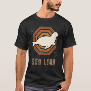 T-shirt Lion de mer Vintage Rétro classique amour animal