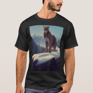 T-shirt Lion de montagne Panther animal sauvage Cougar Des