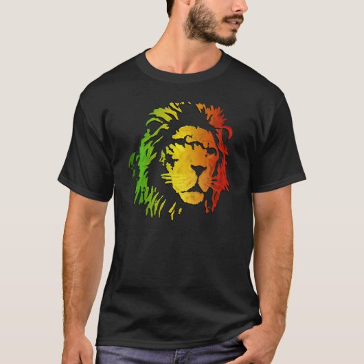 T-shirt Lion de Rasta des amants de lion de Judah (Devant)