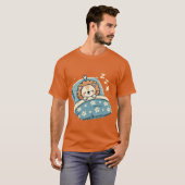 T-shirt Lion Dormir Au Lit La Nuit (Devant entier)