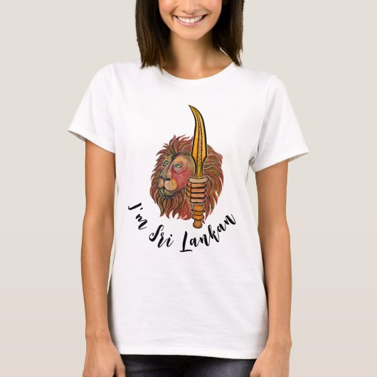 T-shirt lion du Sri Lanka (Devant)