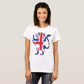 T-shirt Lion d'Union Jack effréné (Devant entier)