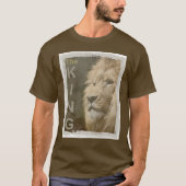 T-shirt Lion Elegant Brown couleur moderne Modèle Basic (Devant)
