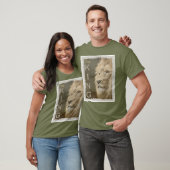 T-shirt Lion Élégant moderne Fatigue Vert Modèle Basic (Unisexe)