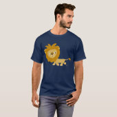T-shirt Lion en caricature à pied (Devant entier)