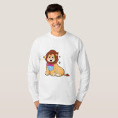 T-shirt Lion en Gentleman avec Cravate.PNG (Devant entier)