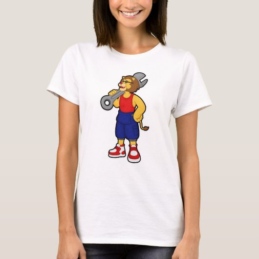 T-shirt Lion en mécanique avec clé (Devant)