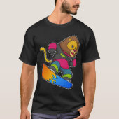 T-shirt Lion en Snowboard avec Snowboard (Devant)