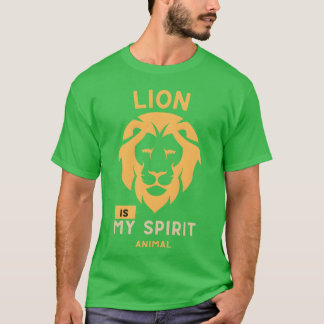 T-shirt Lion est mon animal spirituel drôle
