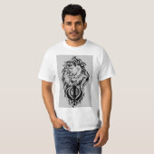 T-shirt Lion et Sikh Khanda (Devant entier)