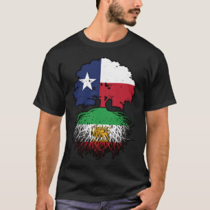 T-shirt Lion et Soleil aux Racines Iraniennes du Texas