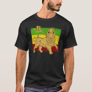 T-shirt Lion Éthiopien Drapeau Éthiopie Reggae Concert Jam