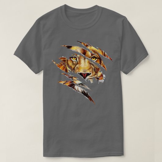 T-shirt Lion Eye Safari Zoo Faune Animal Zookeeper Coût (Design devant)