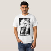 T-shirt Lion Face King Élégant Moderne Hommes Modèle Blanc (Devant entier)