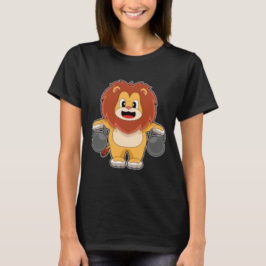 T-shirt Lion Fitness Dumbbells (Devant)