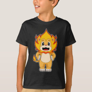 T-shirt Lion Flame