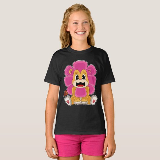 T-shirt Lion Fleur (Devant entier)