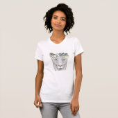 T-shirt Lion Fleurs DNF pour Femmes (Devant entier)