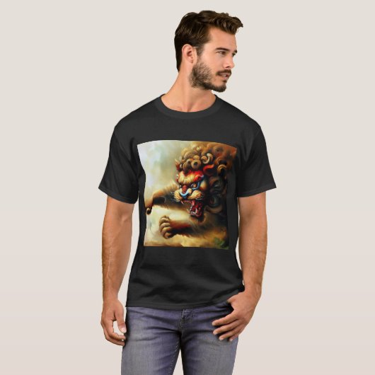 T-shirt Lion Foo Chinois (10) (Devant entier)