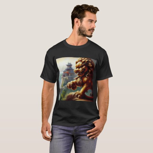 T-shirt Lion Foo Chinois (12) (Devant entier)