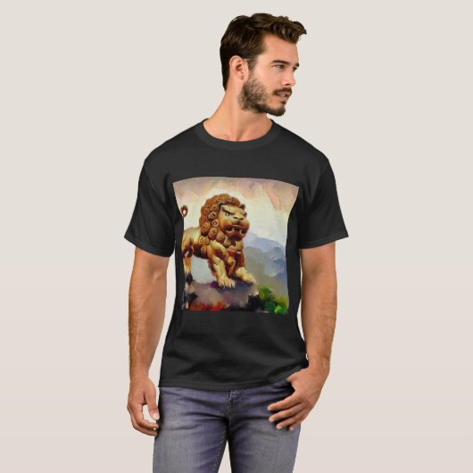 T-shirt Lion Foo Chinois (20) (Devant entier)