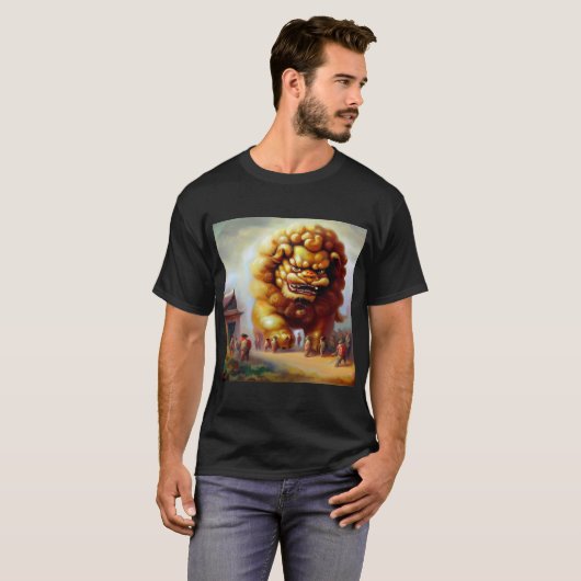 T-shirt Lion Foo Chinois (33) (Devant entier)
