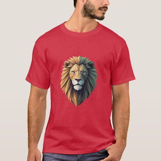 T-shirt lion fractal (Devant)