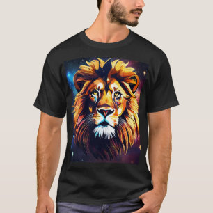 T-shirt "Lion géométrique majestueux : Profondeur 3D et él