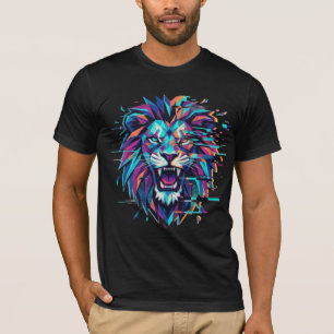 T-shirt Lion Géométrique Roi du Bug
