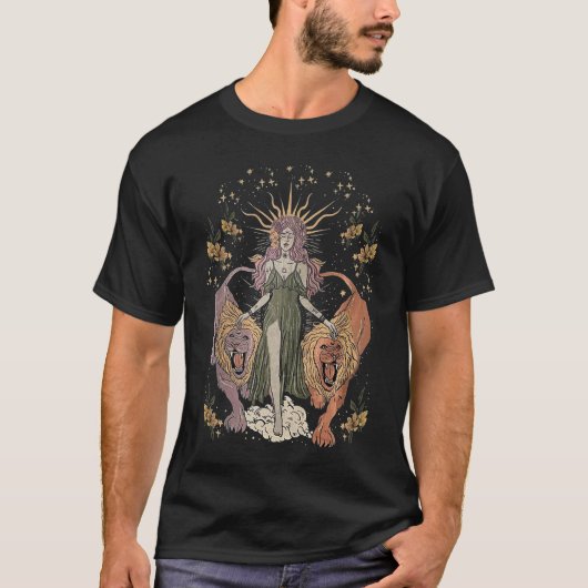 T-shirt Lion Goddess Egyptian Princess (Devant)