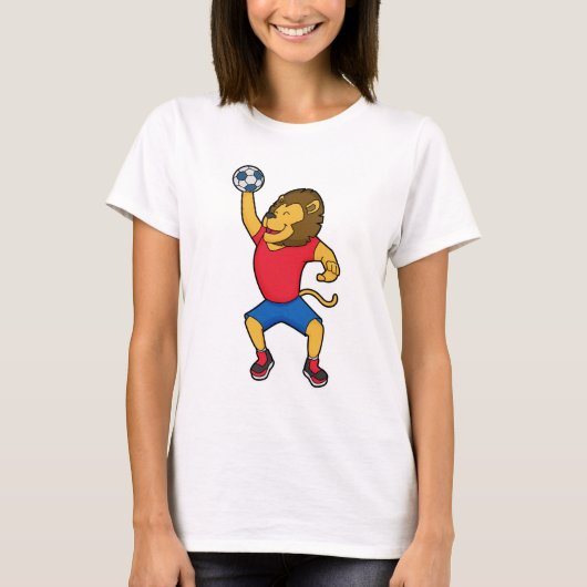 T-shirt Lion Handball player Handball (Devant)