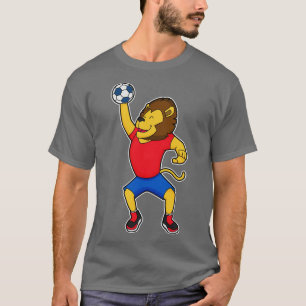 T-shirt Lion Handball player Handball 2