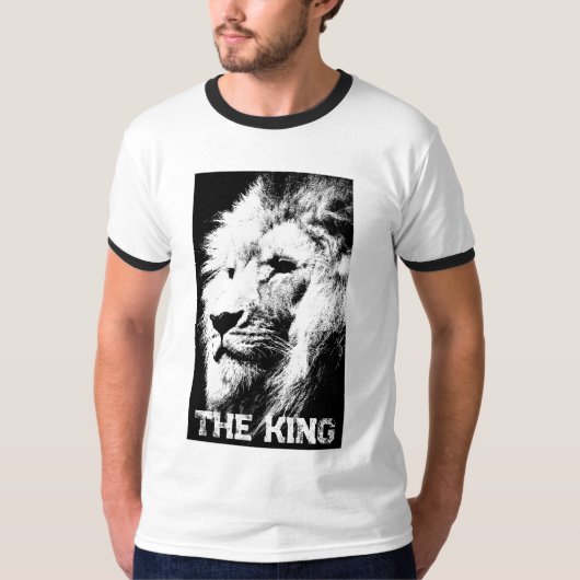 T-shirt Lion Head King Mens Modèle élégant moderne tendanc (Devant)