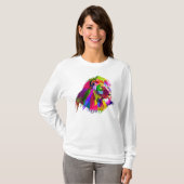 T-shirt Lion Head Prismatic Pop Art Design-62502 (Devant entier)