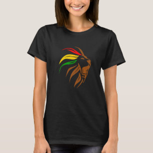 T-shirt Lion Head Rasta Black History Mois BLM Melanin Zo