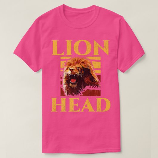 T-shirt Lion Head Safari animalier animal Zookeeper Premiu (Design devant)