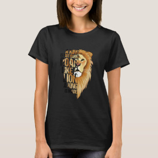 T-shirt Lion Head with Saying King is not born King is mad