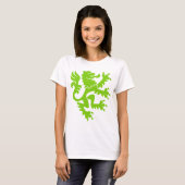 T-shirt Lion héraldique 01 - Martian Green (Devant entier)
