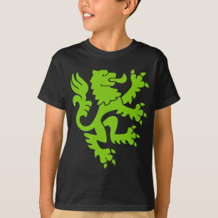 T-shirt Lion héraldique 01 - Martian Green