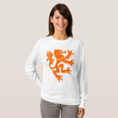 T-shirt Lion héraldique 01 - Orange (Devant entier)
