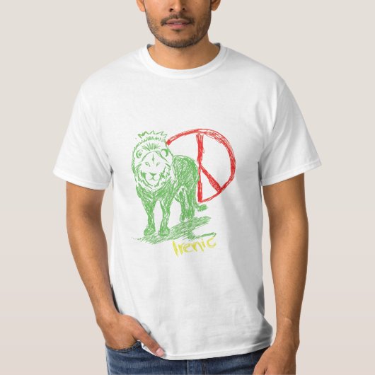 T-shirt Lion irénique de Rasta (Devant)