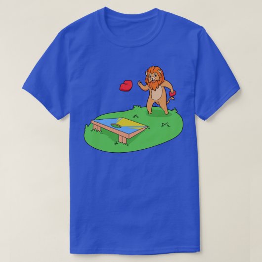 T-shirt Lion jouant à la corniche (Design devant)