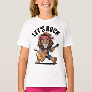 T-shirt Lion jouant de la guitare