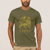 T-shirt Lion Judah Haile Selassie I Jah Rastafari HIM (Devant)